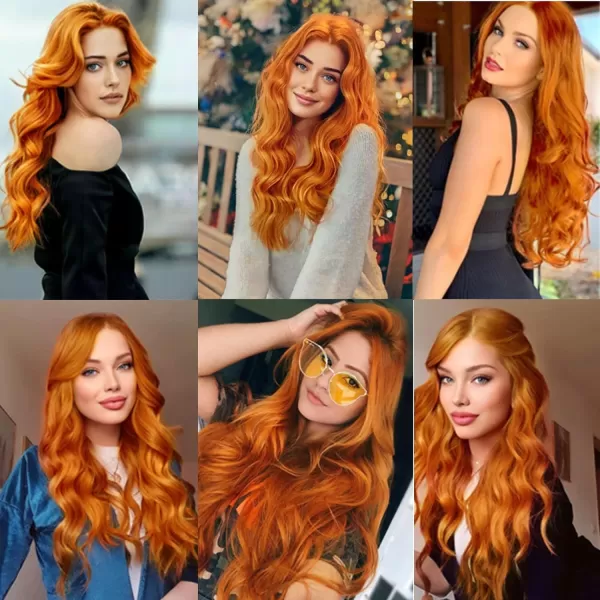NAYOO Long Dark Brown Wavy Wig for Women 26 Inch Middle Part Curly Wavy Wig Natural Looking Synthetic Heat Resistant Fiber Wig for Daily Party Use 