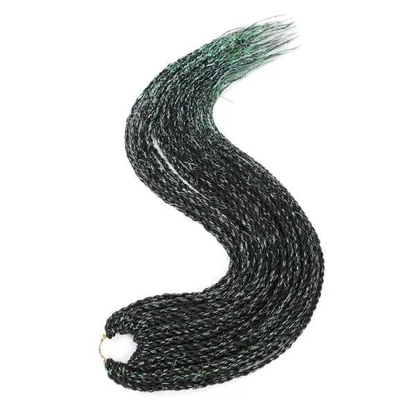 NAYOO Senegalese Twist Crochet Hair - 8 Packs 18 Inch Crochet Hair For Black Women, 35 Strands/Pack Small Twist Crochet Hair Hot Water Setting, Crochet Braids Hair with Natural End