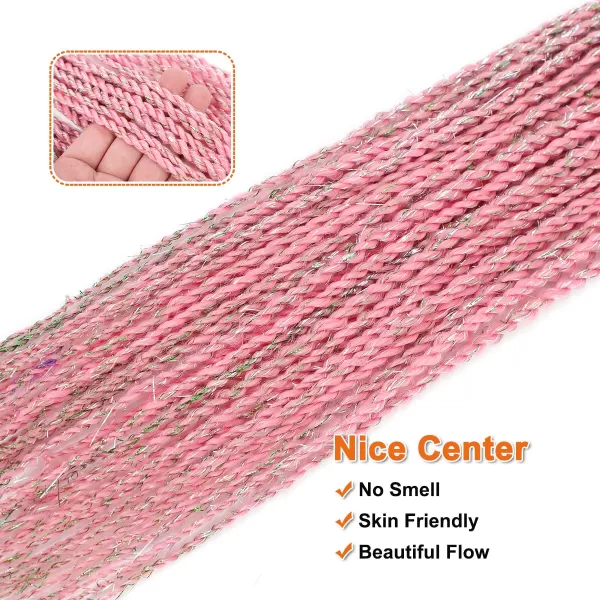 NAYOO Senegalese Twist Crochet Hair - 8 Packs 18 Inch Crochet Hair For Black Women, 35 Strands/Pack Small Twist Crochet Hair Hot Water Setting, Crochet Braids Hair with Natural End