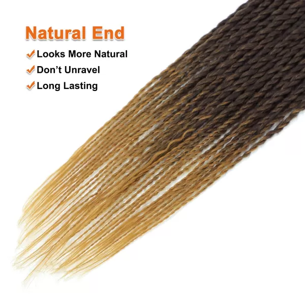 NAYOO Senegalese Twist Crochet Hair - 8 Packs 18 Inch Crochet Hair For Black Women, 35 Strands/Pack Small Twist Crochet Hair Hot Water Setting, Crochet Braids Hair with Natural End