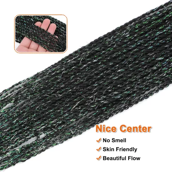 NAYOO Senegalese Twist Crochet Hair - 8 Packs 18 Inch Crochet Hair For Black Women, 35 Strands/Pack Small Twist Crochet Hair Hot Water Setting, Crochet Braids Hair with Natural End