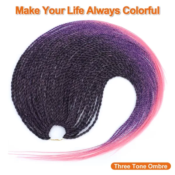 NAYOO Senegalese Twist Crochet Hair - 8 Packs 18 Inch Crochet Hair For Black Women, 35 Strands/Pack Small Twist Crochet Hair Hot Water Setting, Crochet Braids Hair with Natural End