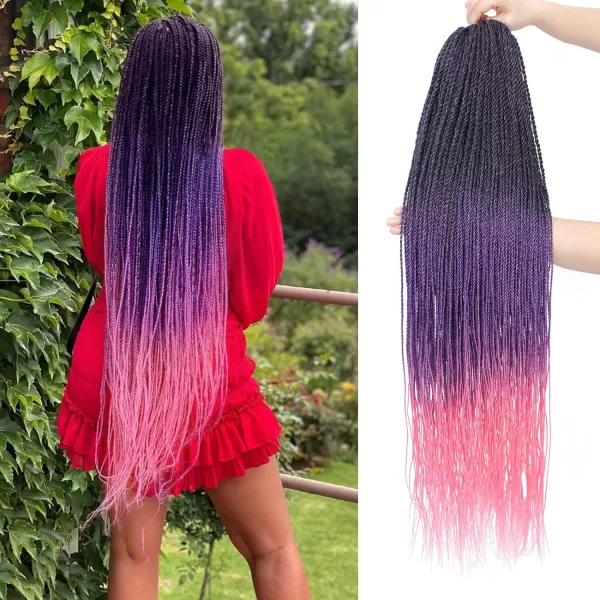 NAYOO Senegalese Twist Crochet Hair - 8 Packs 18 Inch Crochet Hair For Black Women, 35 Strands/Pack Small Twist Crochet Hair Hot Water Setting, Crochet Braids Hair with Natural End