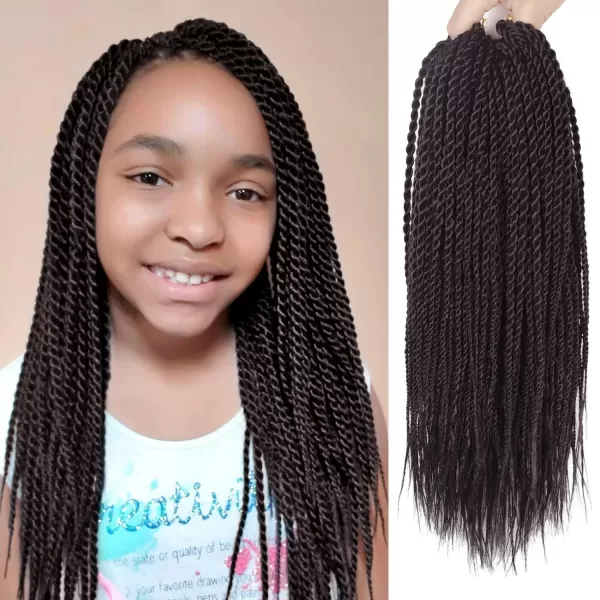 NAYOO Senegalese Twist Crochet Hair - 8 Packs 18 Inch Crochet Hair For Black Women, 35 Strands/Pack Small Twist Crochet Hair Hot Water Setting, Crochet Braids Hair with Natural End