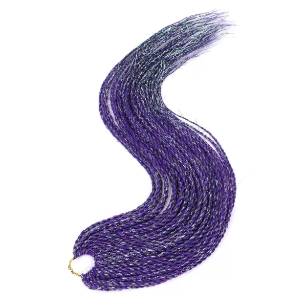 NAYOO Senegalese Twist Crochet Hair - 8 Packs 18 Inch Crochet Hair For Black Women, 35 Strands/Pack Small Twist Crochet Hair Hot Water Setting, Crochet Braids Hair with Natural End