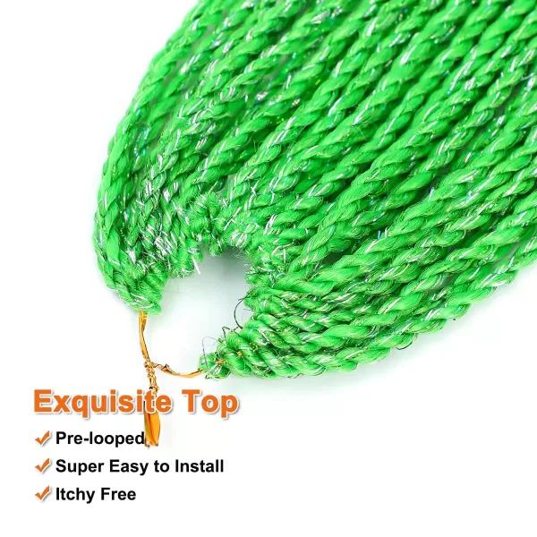 NAYOO Senegalese Twist Crochet Hair - 8 Packs 18 Inch Crochet Hair For Black Women, 35 Strands/Pack Small Twist Crochet Hair Hot Water Setting, Crochet Braids Hair with Natural End
