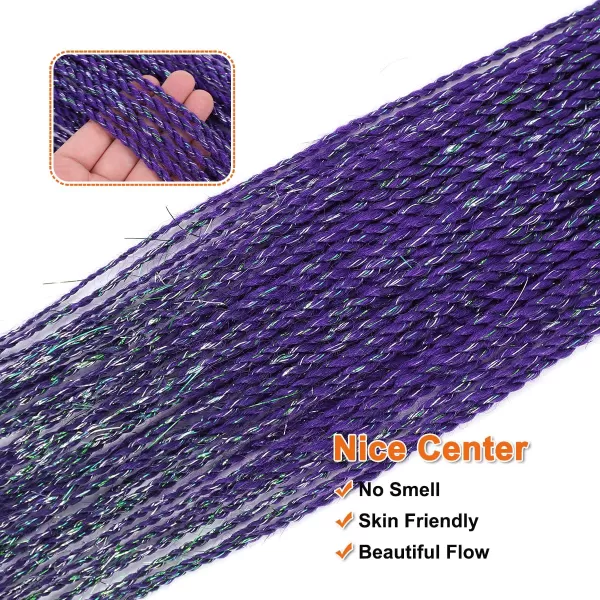 NAYOO Senegalese Twist Crochet Hair - 8 Packs 18 Inch Crochet Hair For Black Women, 35 Strands/Pack Small Twist Crochet Hair Hot Water Setting, Crochet Braids Hair with Natural End