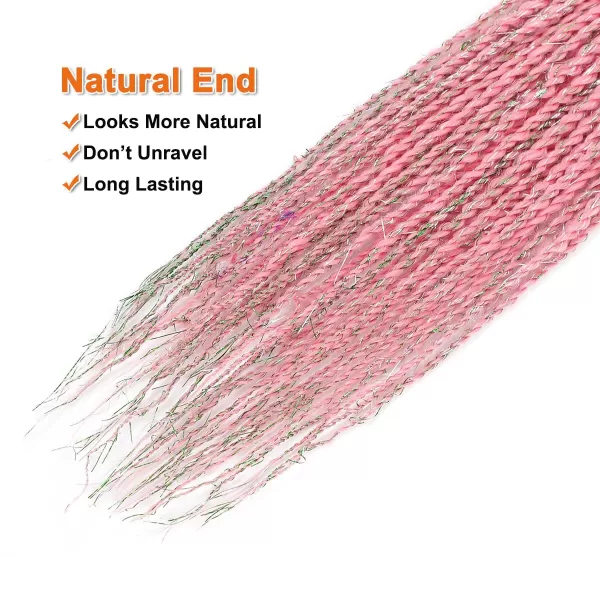 NAYOO Senegalese Twist Crochet Hair - 8 Packs 18 Inch Crochet Hair For Black Women, 35 Strands/Pack Small Twist Crochet Hair Hot Water Setting, Crochet Braids Hair with Natural End