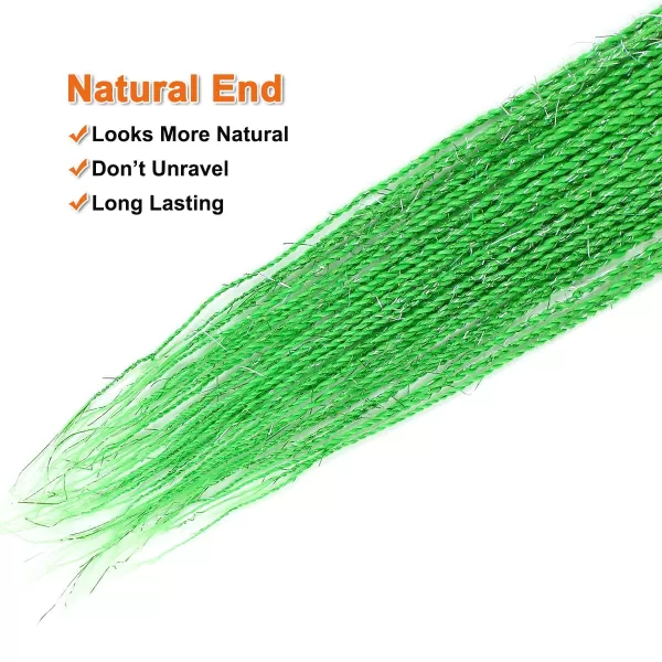 NAYOO Senegalese Twist Crochet Hair - 8 Packs 18 Inch Crochet Hair For Black Women, 35 Strands/Pack Small Twist Crochet Hair Hot Water Setting, Crochet Braids Hair with Natural End
