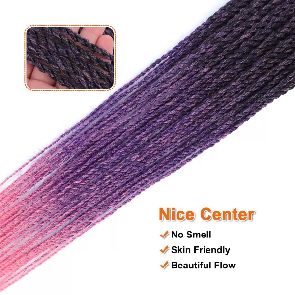 NAYOO Senegalese Twist Crochet Hair - 8 Packs 18 Inch Crochet Hair For Black Women, 35 Strands/Pack Small Twist Crochet Hair Hot Water Setting, Crochet Braids Hair with Natural End