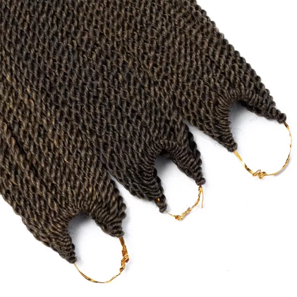 NAYOO Senegalese Twist Crochet Hair - 8 Packs 18 Inch Crochet Hair For Black Women, 35 Strands/Pack Small Twist Crochet Hair Hot Water Setting, Crochet Braids Hair with Natural End