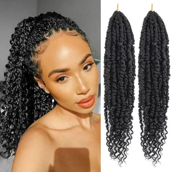 Passion Twist Hair - 8 Packs 12 Inch Passion Twist Crochet Hair For Women, Crochet Pretwisted Curly Hair Passion Twists Synthetic Braiding Hair Extensions 