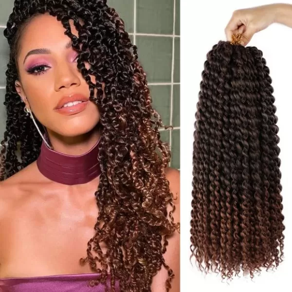 Passion Twist Hair - 8 Packs 12 Inch Passion Twist Crochet Hair For Women, Crochet Pretwisted Curly Hair Passion Twists Synthetic Braiding Hair Extensions 