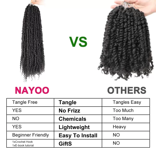 Passion Twist Hair - 8 Packs 12 Inch Passion Twist Crochet Hair For Women, Crochet Pretwisted Curly Hair Passion Twists Synthetic Braiding Hair Extensions 
