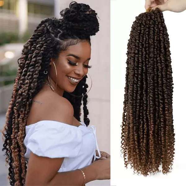 Passion Twist Hair - 8 Packs 12 Inch Passion Twist Crochet Hair For Women, Crochet Pretwisted Curly Hair Passion Twists Synthetic Braiding Hair Extensions 