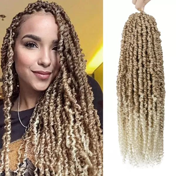 Passion Twist Hair - 8 Packs 12 Inch Passion Twist Crochet Hair For Women, Crochet Pretwisted Curly Hair Passion Twists Synthetic Braiding Hair Extensions 