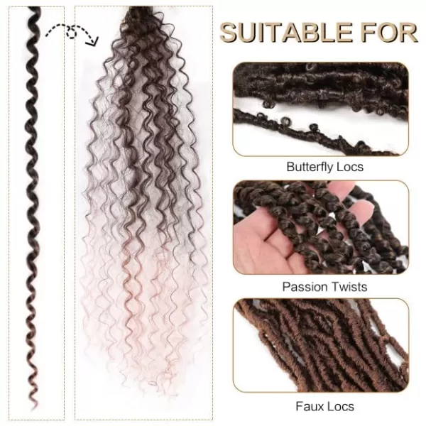 Passion Twist Hair - 8 Packs 12 Inch Passion Twist Crochet Hair For Women, Crochet Pretwisted Curly Hair Passion Twists Synthetic Braiding Hair Extensions 