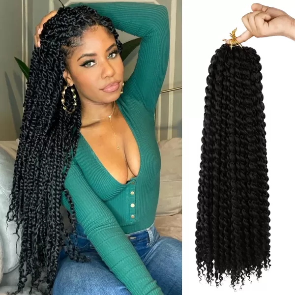 Passion Twist Hair - 8 Packs 12 Inch Passion Twist Crochet Hair For Women, Crochet Pretwisted Curly Hair Passion Twists Synthetic Braiding Hair Extensions 