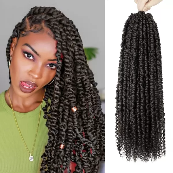 Passion Twist Hair - 8 Packs 12 Inch Passion Twist Crochet Hair For Women, Crochet Pretwisted Curly Hair Passion Twists Synthetic Braiding Hair Extensions 