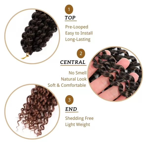 Passion Twist Hair - 8 Packs 12 Inch Passion Twist Crochet Hair For Women, Crochet Pretwisted Curly Hair Passion Twists Synthetic Braiding Hair Extensions 