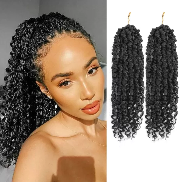 Passion Twist Hair - 8 Packs 12 Inch Passion Twist Crochet Hair For Women, Crochet Pretwisted Curly Hair Passion Twists Synthetic Braiding Hair Extensions 