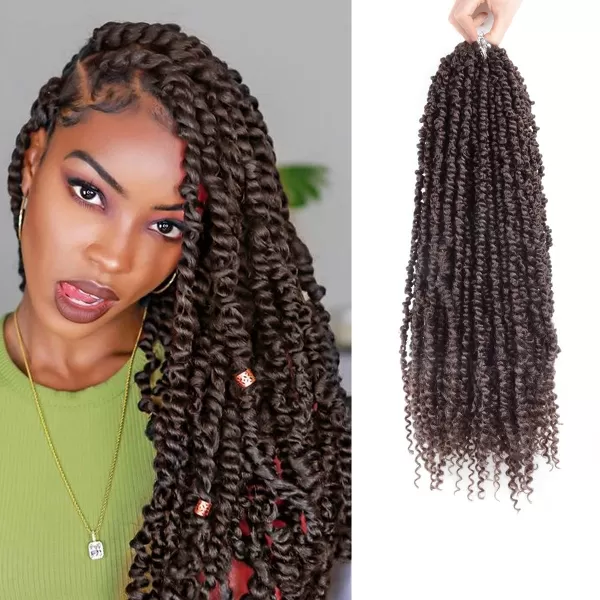 Passion Twist Hair - 8 Packs 12 Inch Passion Twist Crochet Hair For Women, Crochet Pretwisted Curly Hair Passion Twists Synthetic Braiding Hair Extensions 