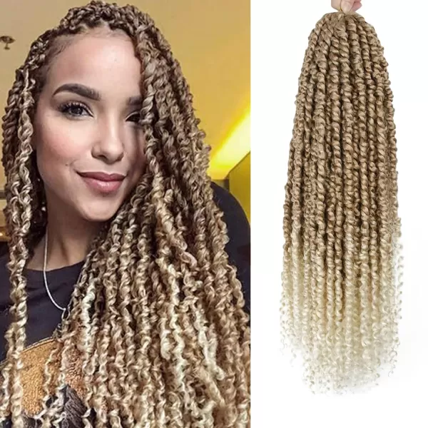 Passion Twist Hair - 8 Packs 12 Inch Passion Twist Crochet Hair For Women, Crochet Pretwisted Curly Hair Passion Twists Synthetic Braiding Hair Extensions 