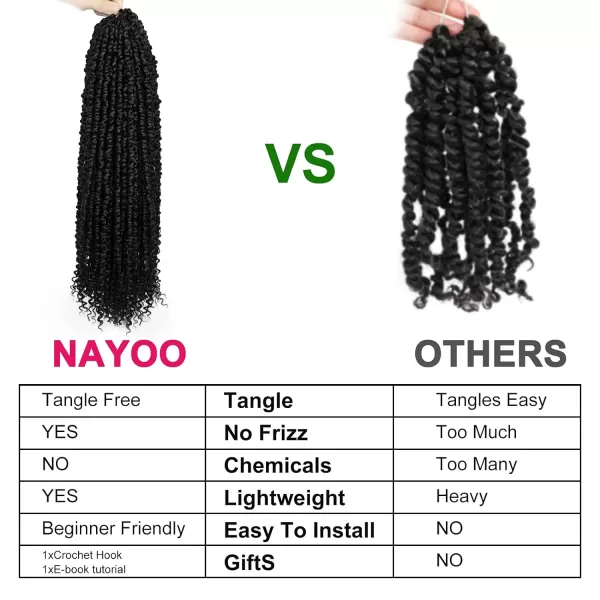 Passion Twist Hair - 8 Packs 12 Inch Passion Twist Crochet Hair For Women, Crochet Pretwisted Curly Hair Passion Twists Synthetic Braiding Hair Extensions 