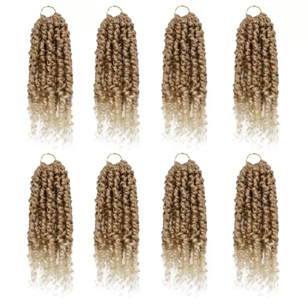 Passion Twist Hair - 8 Packs 12 Inch Passion Twist Crochet Hair For Women, Crochet Pretwisted Curly Hair Passion Twists Synthetic Braiding Hair Extensions 