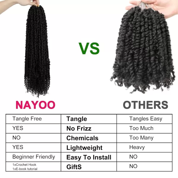 Passion Twist Hair - 8 Packs 12 Inch Passion Twist Crochet Hair For Women, Crochet Pretwisted Curly Hair Passion Twists Synthetic Braiding Hair Extensions 