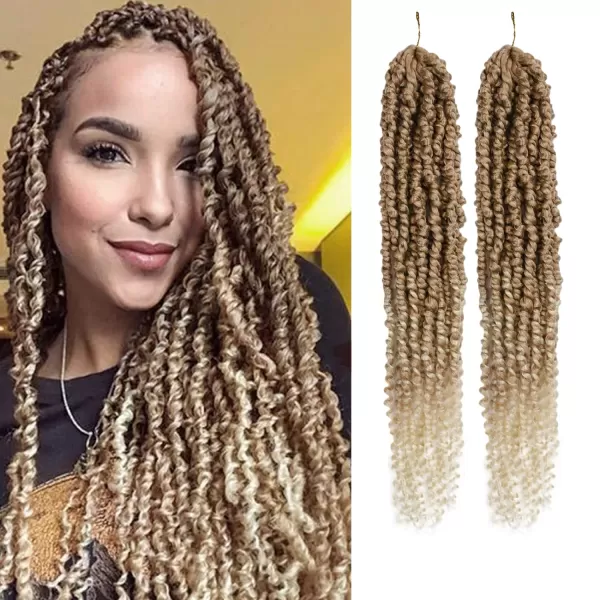 Passion Twist Hair - 8 Packs 12 Inch Passion Twist Crochet Hair For Women, Crochet Pretwisted Curly Hair Passion Twists Synthetic Braiding Hair Extensions 