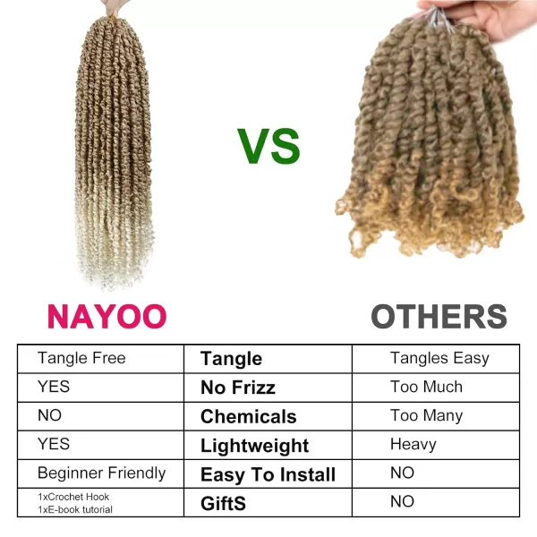 Passion Twist Hair - 8 Packs 12 Inch Passion Twist Crochet Hair For Women, Crochet Pretwisted Curly Hair Passion Twists Synthetic Braiding Hair Extensions 