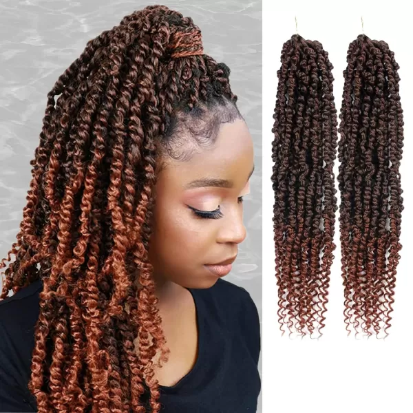 Passion Twist Hair - 8 Packs 12 Inch Passion Twist Crochet Hair For Women, Crochet Pretwisted Curly Hair Passion Twists Synthetic Braiding Hair Extensions 