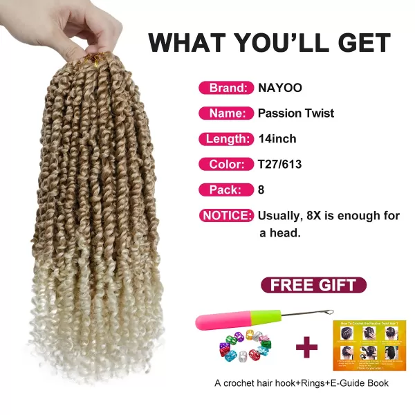 Passion Twist Hair - 8 Packs 12 Inch Passion Twist Crochet Hair For Women, Crochet Pretwisted Curly Hair Passion Twists Synthetic Braiding Hair Extensions 