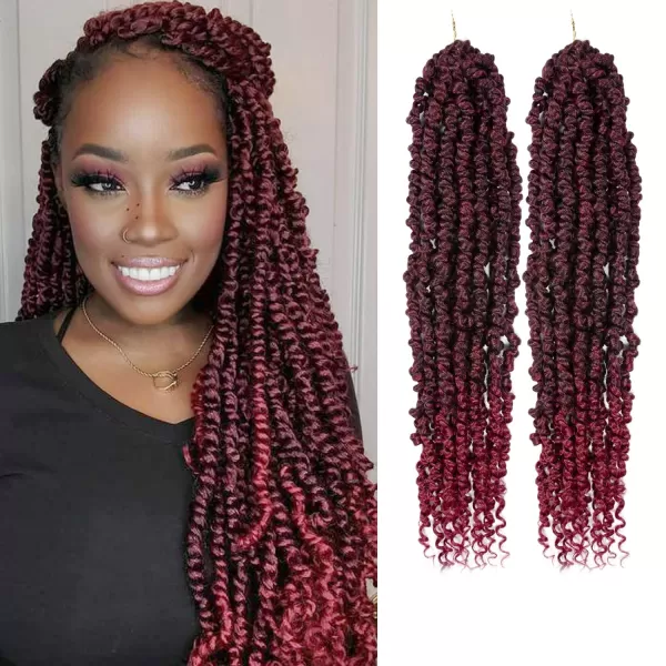 Passion Twist Hair - 8 Packs 12 Inch Passion Twist Crochet Hair For Women, Crochet Pretwisted Curly Hair Passion Twists Synthetic Braiding Hair Extensions 