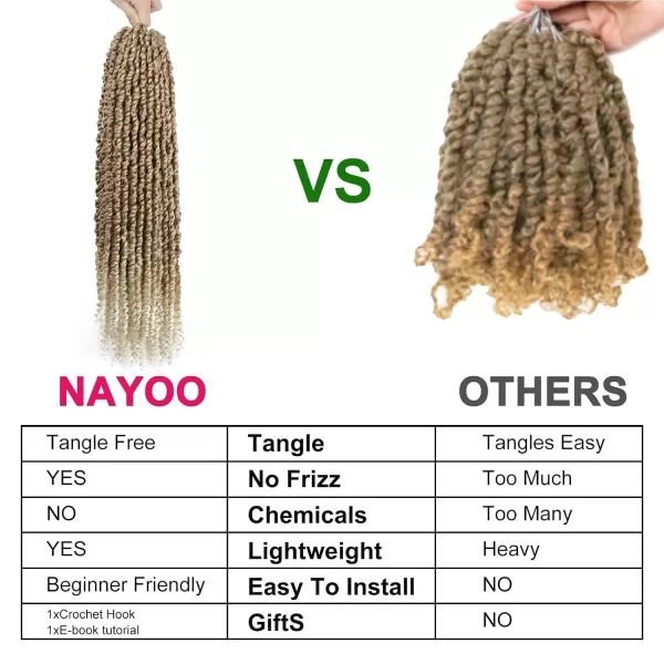 Passion Twist Hair - 8 Packs 12 Inch Passion Twist Crochet Hair For Women, Crochet Pretwisted Curly Hair Passion Twists Synthetic Braiding Hair Extensions 