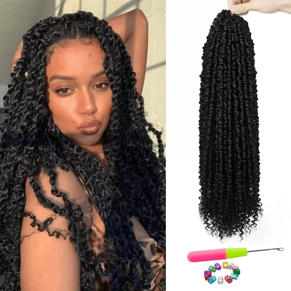 Passion Twist Hair - 8 Packs 12 Inch Passion Twist Crochet Hair For Women, Crochet Pretwisted Curly Hair Passion Twists Synthetic Braiding Hair Extensions 