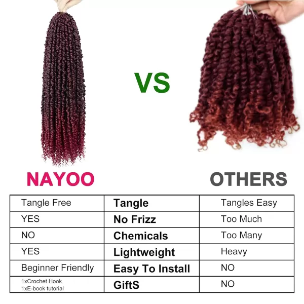 Passion Twist Hair - 8 Packs 12 Inch Passion Twist Crochet Hair For Women, Crochet Pretwisted Curly Hair Passion Twists Synthetic Braiding Hair Extensions 