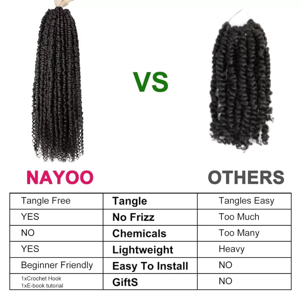 Passion Twist Hair - 8 Packs 12 Inch Passion Twist Crochet Hair For Women, Crochet Pretwisted Curly Hair Passion Twists Synthetic Braiding Hair Extensions 