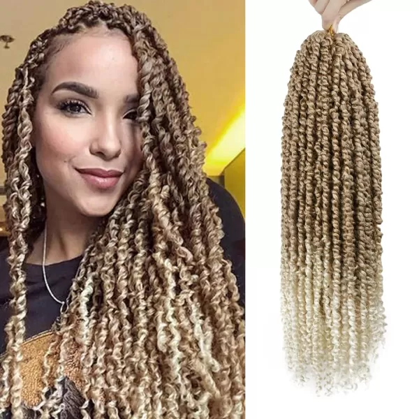 Passion Twist Hair - 8 Packs 12 Inch Passion Twist Crochet Hair For Women, Crochet Pretwisted Curly Hair Passion Twists Synthetic Braiding Hair Extensions 