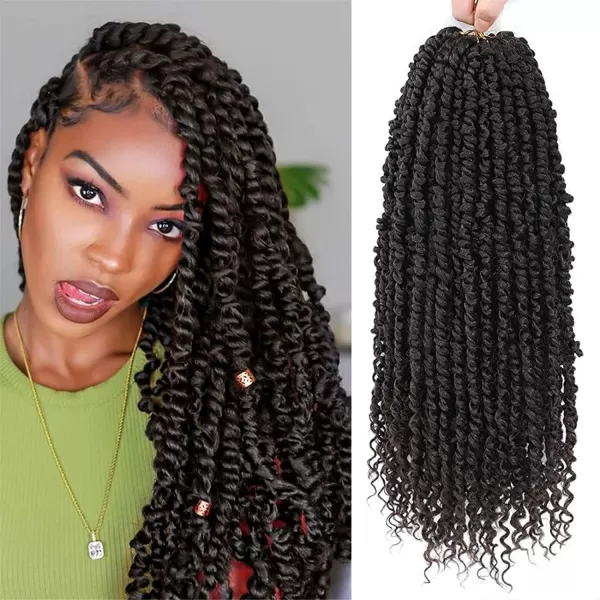 Passion Twist Hair - 8 Packs 12 Inch Passion Twist Crochet Hair For Women, Crochet Pretwisted Curly Hair Passion Twists Synthetic Braiding Hair Extensions 