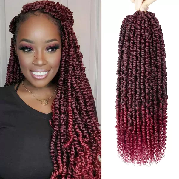 Passion Twist Hair - 8 Packs 12 Inch Passion Twist Crochet Hair For Women, Crochet Pretwisted Curly Hair Passion Twists Synthetic Braiding Hair Extensions 