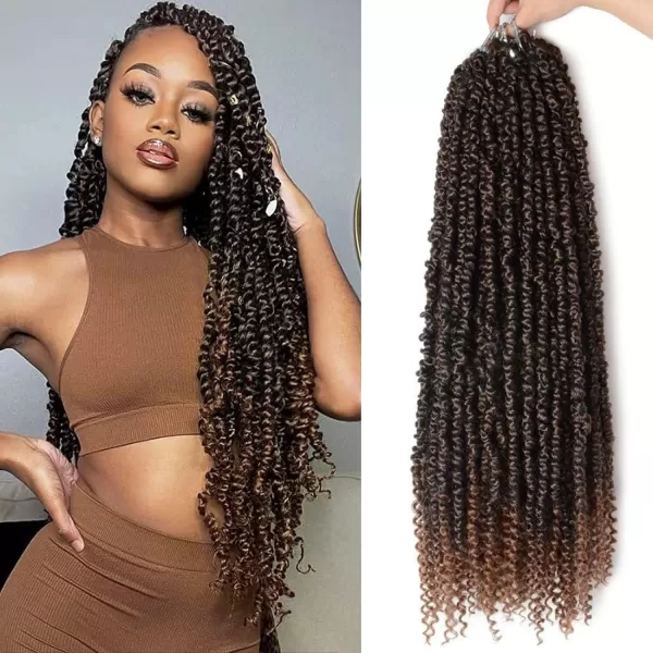 Passion Twist Hair - 8 Packs 12 Inch Passion Twist Crochet Hair For Women, Crochet Pretwisted Curly Hair Passion Twists Synthetic Braiding Hair Extensions 