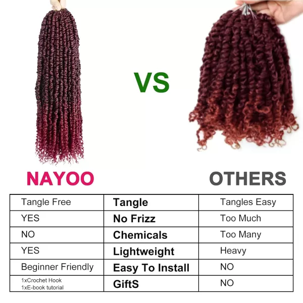 Passion Twist Hair - 8 Packs 12 Inch Passion Twist Crochet Hair For Women, Crochet Pretwisted Curly Hair Passion Twists Synthetic Braiding Hair Extensions 