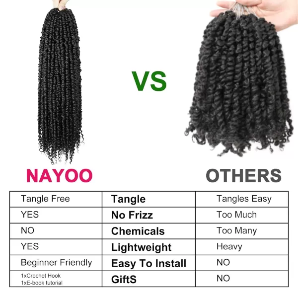 Passion Twist Hair - 8 Packs 12 Inch Passion Twist Crochet Hair For Women, Crochet Pretwisted Curly Hair Passion Twists Synthetic Braiding Hair Extensions 