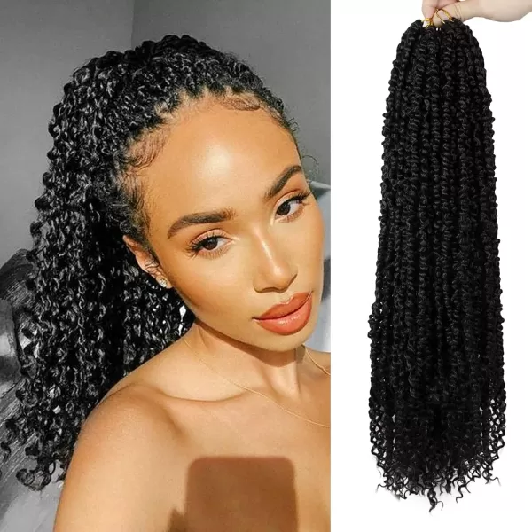 Passion Twist Hair - 8 Packs 12 Inch Passion Twist Crochet Hair For Women, Crochet Pretwisted Curly Hair Passion Twists Synthetic Braiding Hair Extensions 