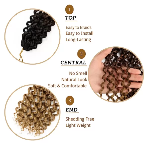 Passion Twist Hair - 8 Packs 12 Inch Passion Twist Crochet Hair For Women, Crochet Pretwisted Curly Hair Passion Twists Synthetic Braiding Hair Extensions 