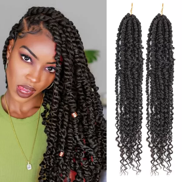 Passion Twist Hair - 8 Packs 12 Inch Passion Twist Crochet Hair For Women, Crochet Pretwisted Curly Hair Passion Twists Synthetic Braiding Hair Extensions 