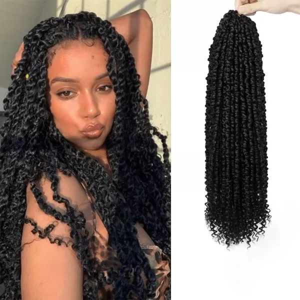 Passion Twist Hair - 8 Packs 12 Inch Passion Twist Crochet Hair For Women, Crochet Pretwisted Curly Hair Passion Twists Synthetic Braiding Hair Extensions 