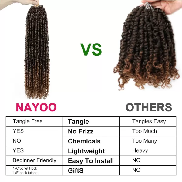 Passion Twist Hair - 8 Packs 12 Inch Passion Twist Crochet Hair For Women, Crochet Pretwisted Curly Hair Passion Twists Synthetic Braiding Hair Extensions 